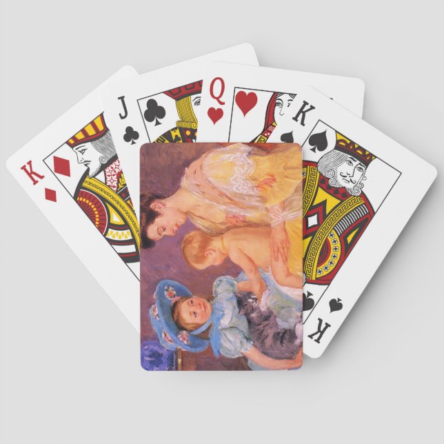 Baralho Crianças brincando com um gato (por Mary Cassatt) (Verso)