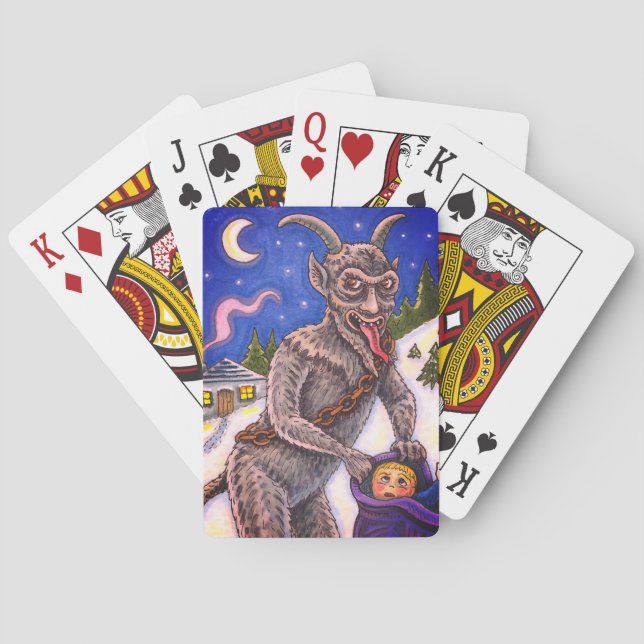 BARALHO CRIANÇAS KRAMPUS E NAUGHTY, HISTÓRIA ESCURA DE NAT (Verso)