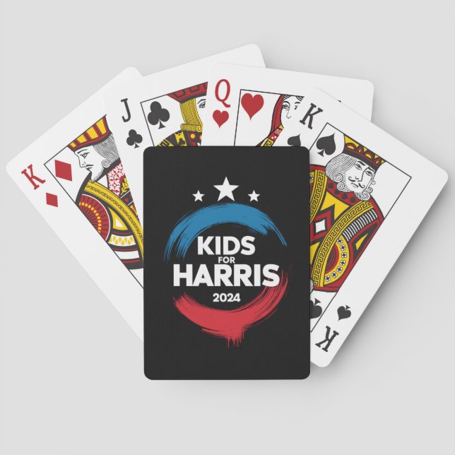 Baralho Crianças Para Harris Presidente Kids Love Kamala H (Verso)