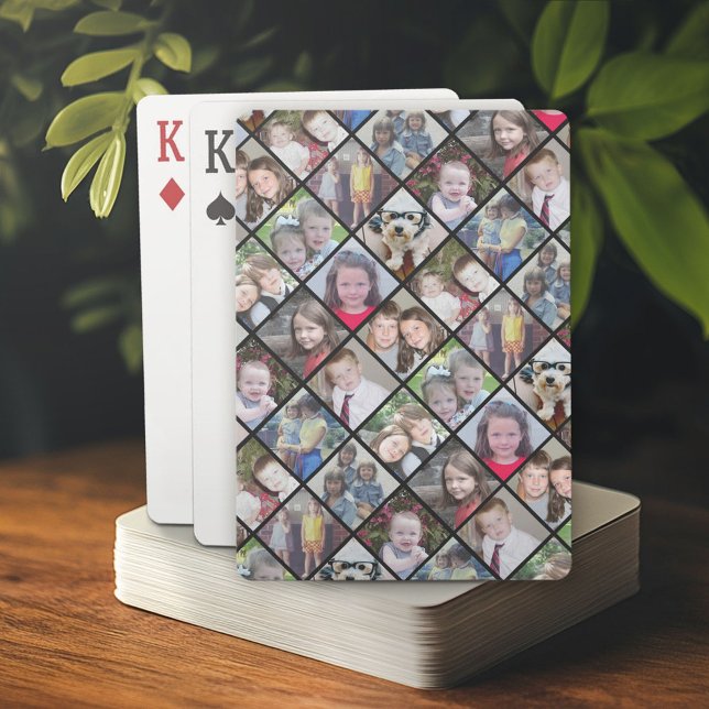 Baralho Criar uma Colagem de Fotos Personalizada com 12 Fo (Custom Poker Playing Cards)