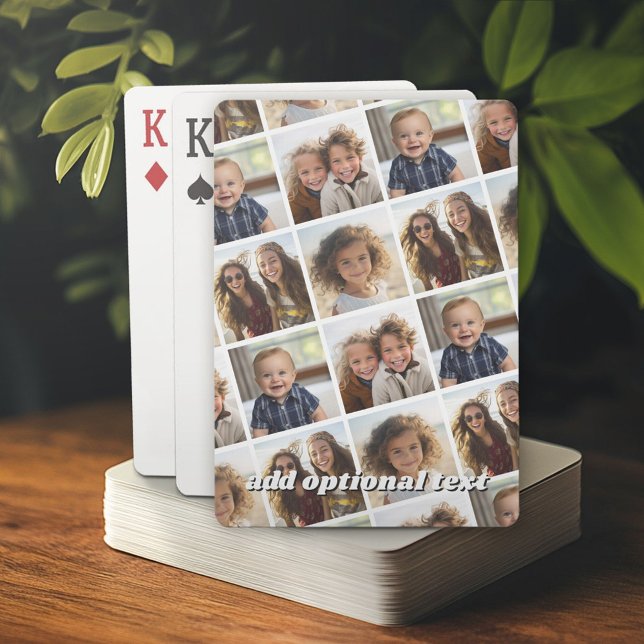 Baralho Criar uma Colagem de Fotos Personalizada com 4 Fot (Custom Playing Cards)