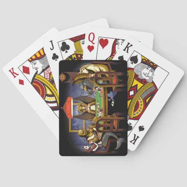 Baralho Criaturas Míticas Jogando Pôquer (Verso)