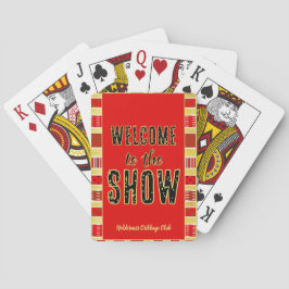 Baralho Cribbage Bem-vindo ao Show Personalizado Vermelho 