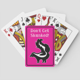 Baralho Cribbage Don't Get Skunked Pink Black and White