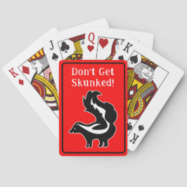 Baralho Cribbage Don't Get Skunked Red Black and White