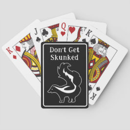 Baralho Cribbage Skunked Cute Black and White