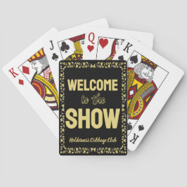 Baralho Cribbage Welcome to the Show Personalized Gold