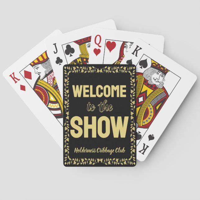 Baralho Cribbage Welcome to the Show Personalized Gold (Verso)