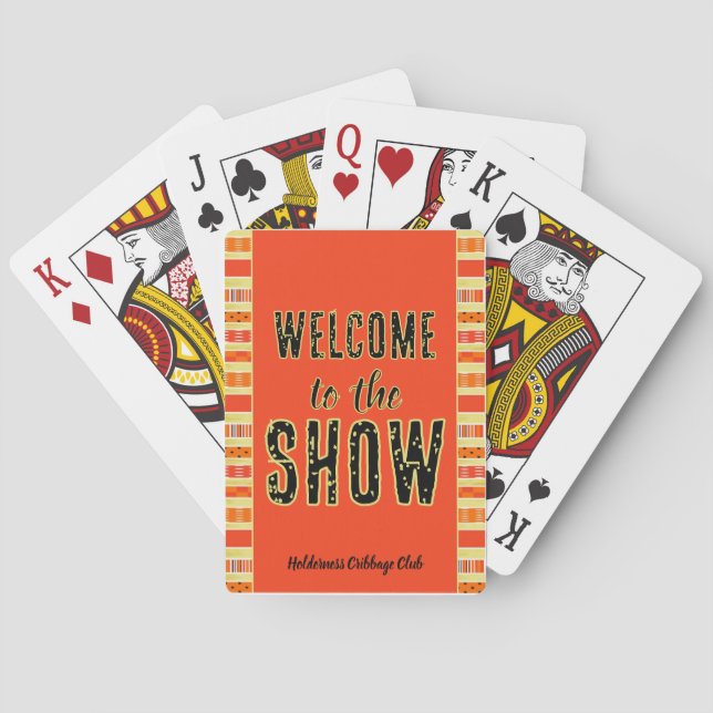 Baralho Cribbage Welcome to the Show Personalized Orange (Verso)