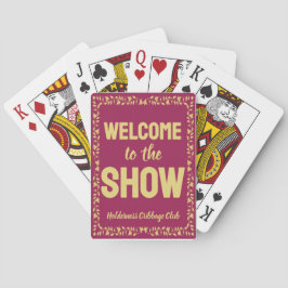 Baralho Cribbage Welcome to the Show Personalized Pink