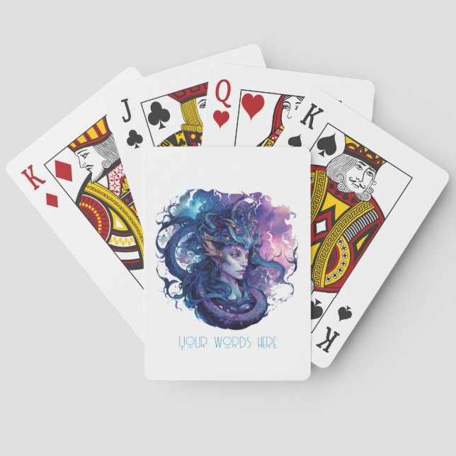 Baralho Crie a sua própria Medusa Mítica Gorgon (Verso)