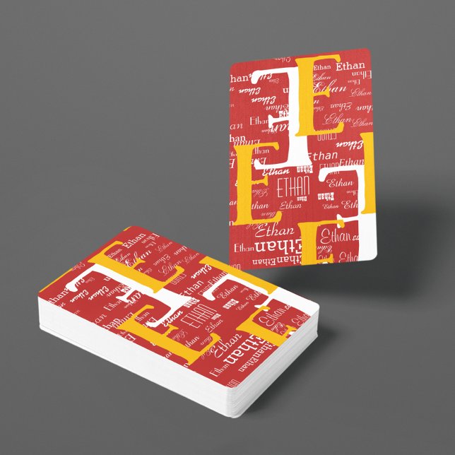 Baralho Crie Cartões Legal com seu Nome Inicial (PLAY THE GAME)