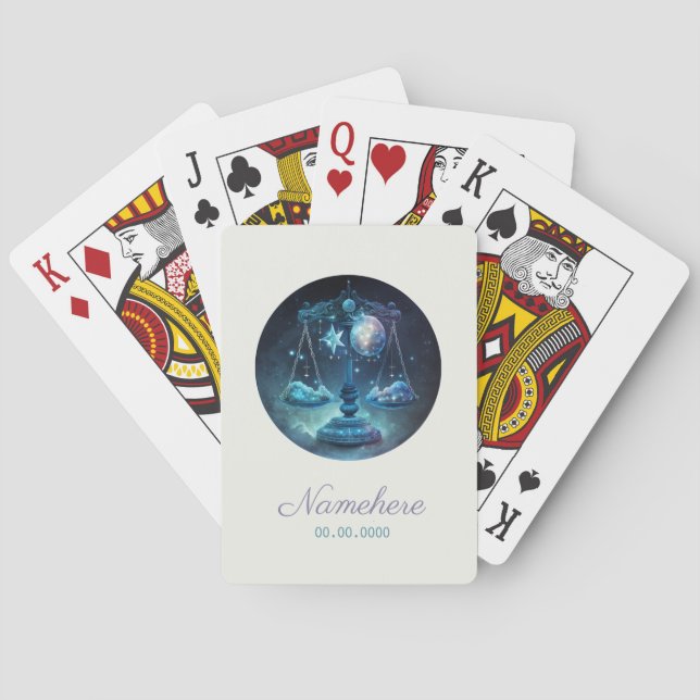Baralho Crie o seu próprio Celestial Libra Zodiac (Verso)