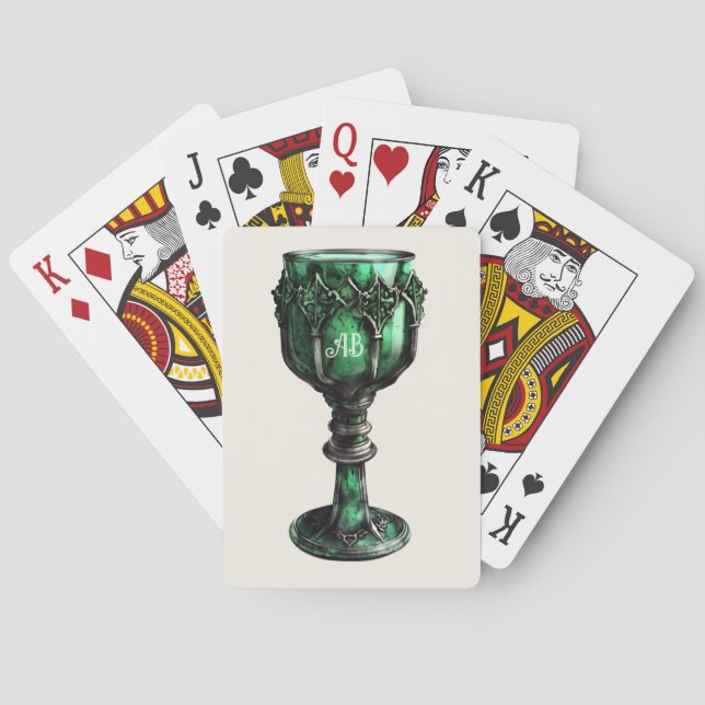 Baralho Crie seu próprio Chalice Verde Esmeralda (Verso)