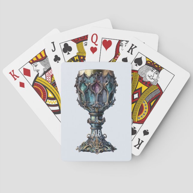 Baralho Crie seu próprio Dourado Chalice Azul (Verso)