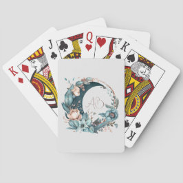 Baralho Crie Seu Próprio Luar Floral em Tons de Teal e Pês