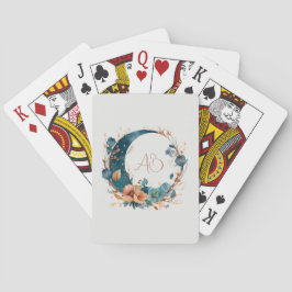 Baralho Crie Seu Próprio Teal Boho E Pessegueiro Floral