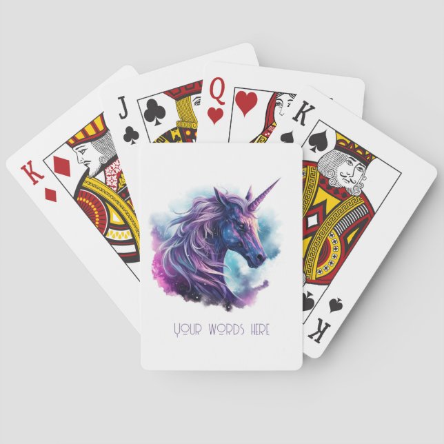 Baralho Crie seu próprio Unicórnio Roxo Mítico (Verso)