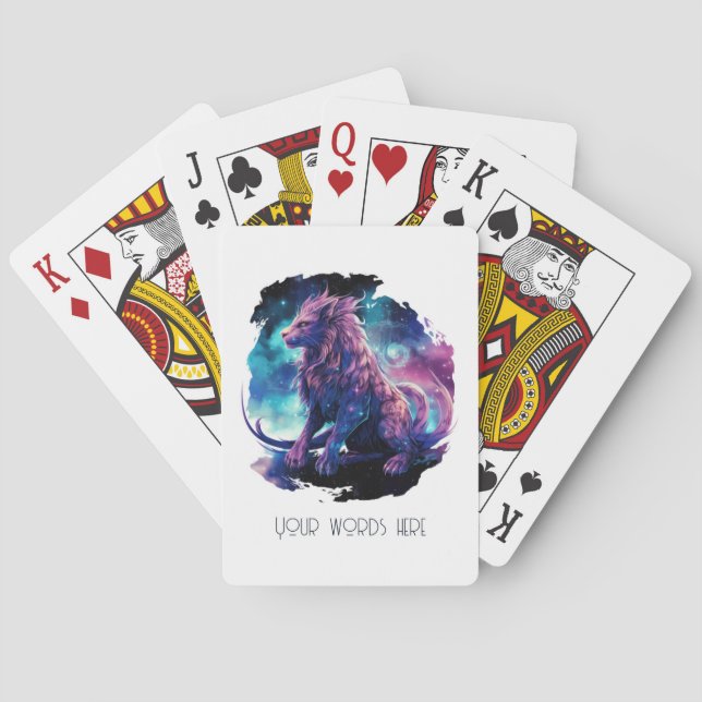 Baralho Crie sua criatura de fantasia de quimera mítica (Verso)