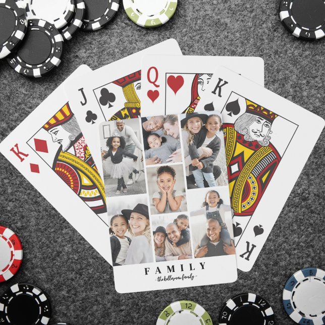 Baralho Crie Sua Própria Colagem de Fotos (Create Your Own Photo Collage Poker Cards)