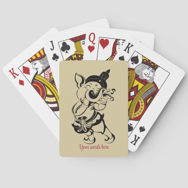 Baralho Crie Sua Própria Flauta Preta E Dourada De Ganesh (Verso)