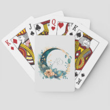 Crie Sua Própria Pêssego E Sua Lua Floral Teal