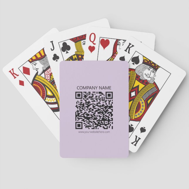 Baralho Crie um Código QR | Lilás Lavanda Claro (Verso)