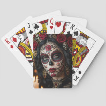 Crimson Rose Calavera – Dia de Finados Elegante