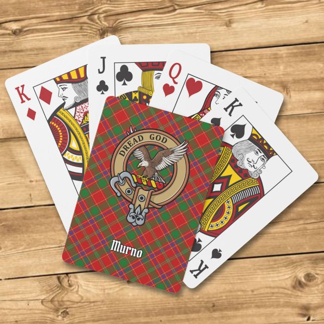 Baralho Crista do Clã Munro sobre Tartan (Criador carregado)