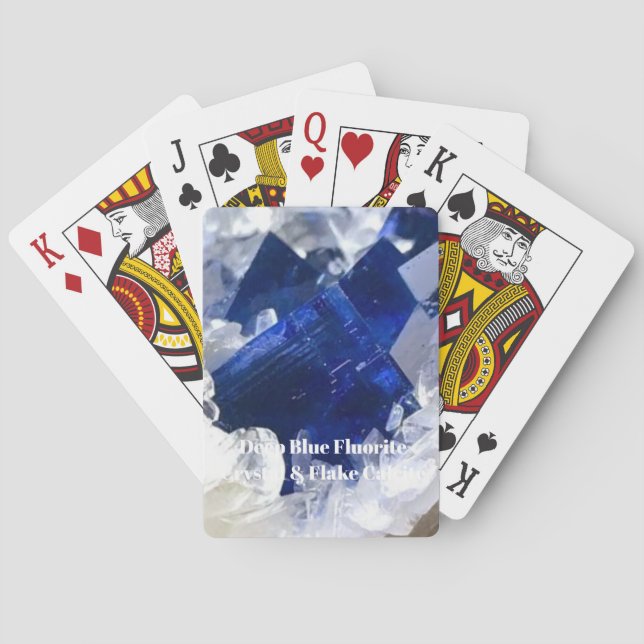 Baralho Cristal Azul Profundo de Fluorito e Calcita Flasa (Verso)
