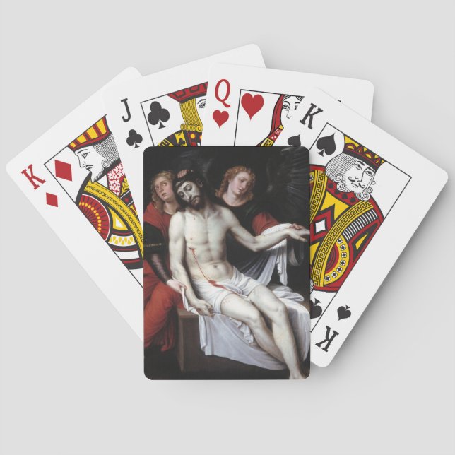 Baralho Cristo do morto suportado por dois anjos (Ribalta) (Verso)