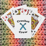 Baralho Crochet Crew Hook Funny Azul<br><div class="desc">Você está procurando um presente para o crocheter em sua vida? Estas cartas dizem que a tripulação de crochê junto com dois ganchos de crochê azuis.</div>