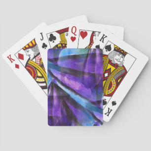 Baralho cubism sem emenda roxo, arte abstracta azul