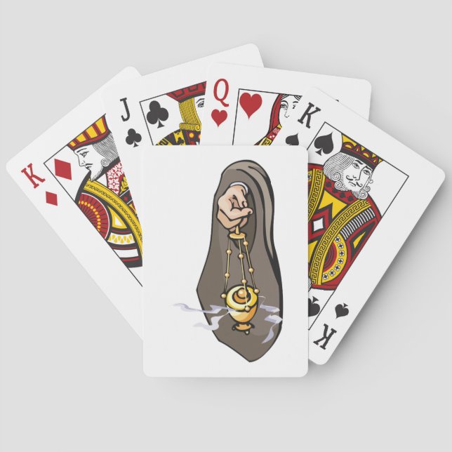 Baralho Culto Religioso do Censer Incenso Católico (Verso)