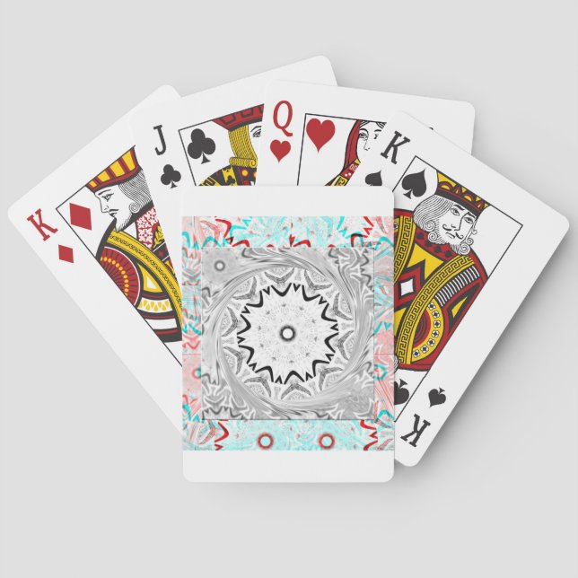 Baralho Cultura Africana vibrante: Uma fusão rosa e ciano (Verso)