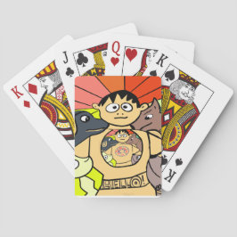 Baralho Curioso Menino e Seus Animais Brancos