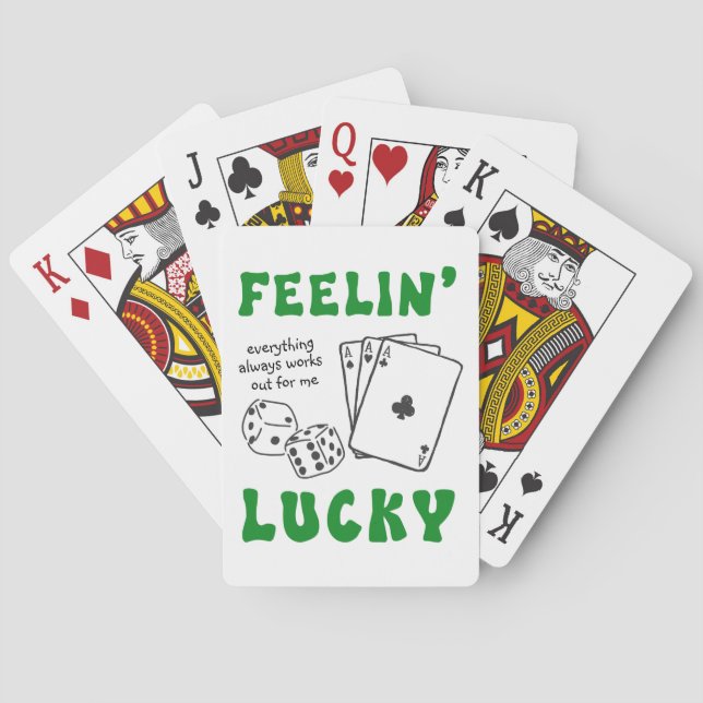 Baralho Custom Feelin' Lucky Positive Affirmation & Aces (Verso)