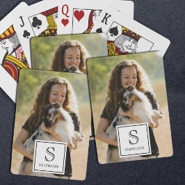 Baralho Custom Monogram, Name and Photo Modern Photography