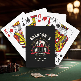 Baralho Custom Name Casino Bachelor Party Black Poker