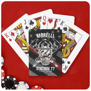 Baralho Custom NAME Firefighter Fire Department Station