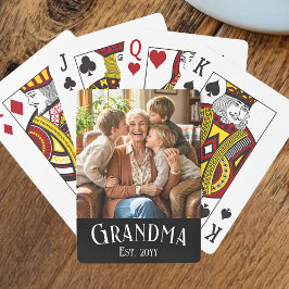 Baralho Custom Name Grandma Established Year Photo