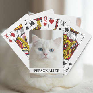 Baralho Custom playing cards | white cat with blue eyes