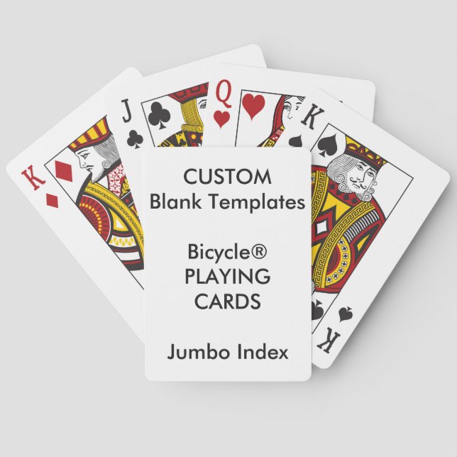 Baralho Custom Print Bicycle® JUMBO INDEX Playing Cards (Verso)