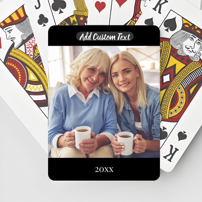 Baralho Custom Text Poker Card Personalize Photo (Criador carregado)