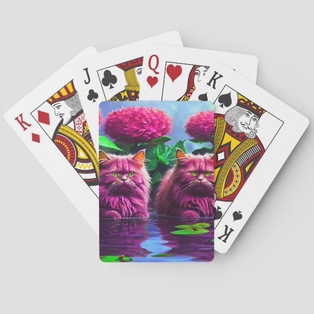 Baralho Cute & Artistic Cat Poker Cards (Verso)