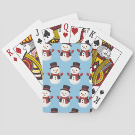 Baralho Cute Christmas Snowmen Blue Sky Card Deck
