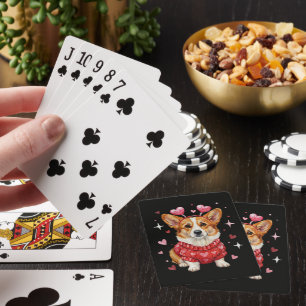 Baralho Cute Corgi Coração de São Valentão Dia dos Namorad