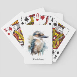 Baralho Cute Kookaburra em uma filial, personalizado