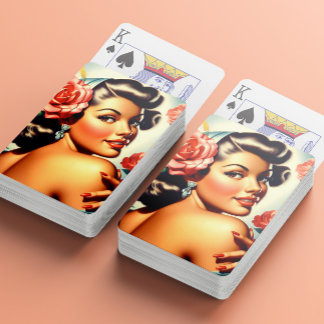 Baralho Cute Retro Pin Up and Roses