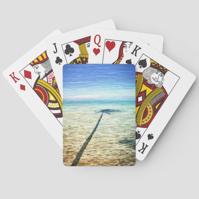 Baralho Da "cartões de jogo da sombra palma" (Verso)